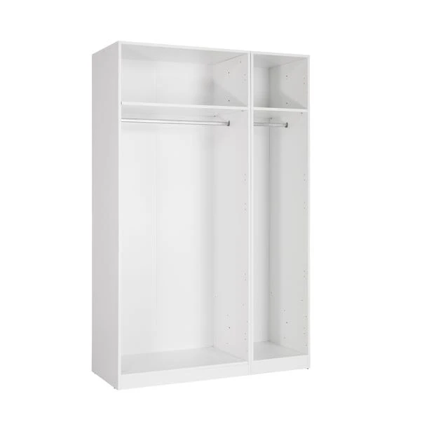 Harmony Angel Triple Wardrobe, White High Gloss & Mirrored 4 Harmony Angel Triple Wardrobe, White High Gloss & Mirrored - Image 2