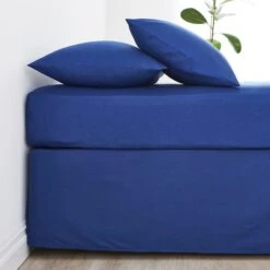 Non Iron Plain Dye Navy Pleated Valance -Home Furnishing Store 1000119216 alt01