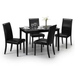 Hudson 4 Seater Rectangular Dining Table, Black 5 Hudson 4 Seater Rectangular Dining Table, Black -Home Furnishing Store 1000135217 alt01