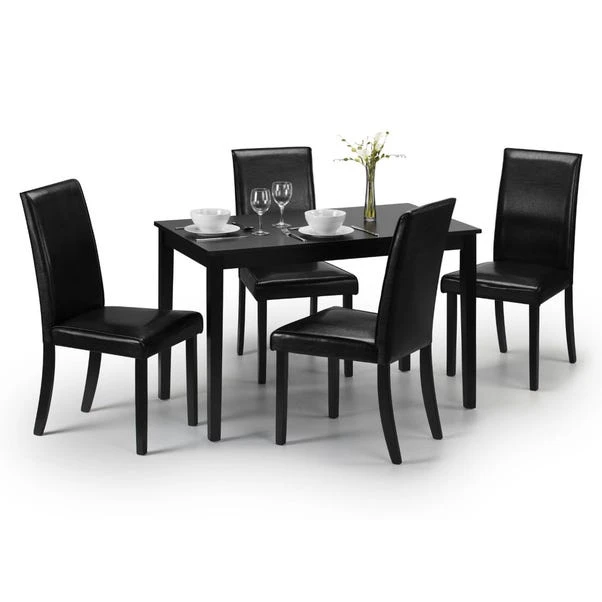 Hudson 4 Seater Rectangular Dining Table, Black 4 Hudson 4 Seater Rectangular Dining Table, Black - Image 2