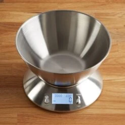Dunelm Stainless Steel Electronic Kitchen Scales With Measuring Bowl -Home Furnishing Store 1000156949 alt01