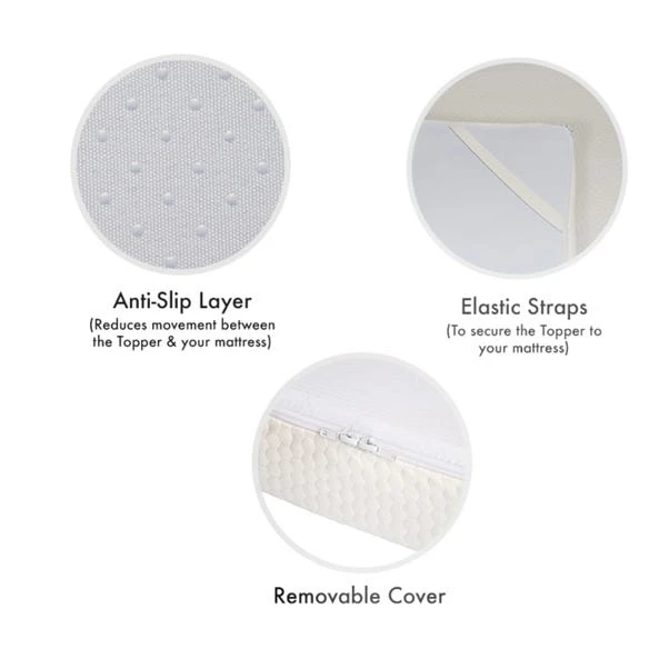 Panda Bamboo Memory Foam Mattress Topper 6 Panda Bamboo Memory Foam Mattress Topper - Image 4