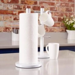 Tower Linear White & Rose Gold Mug Tree & Kitchen Roll Holder Set 13 Tower Linear White & Rose Gold Mug Tree & Kitchen Roll Holder Set -Home Furnishing Store 1000168507 alt04