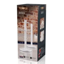 Tower Linear White & Rose Gold Mug Tree & Kitchen Roll Holder Set 15 Tower Linear White & Rose Gold Mug Tree & Kitchen Roll Holder Set -Home Furnishing Store 1000168507 alt06