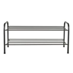 Black Metal 2 Tier Shoe Rack -Home Furnishing Store 1000181497 alt02