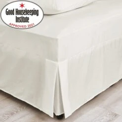 Non Iron Plain Dye Ivory Fitted Valance Sheet -Home Furnishing Store 30145706