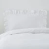 Non Iron Plain Dye White Frilled Pillowcase -Home Furnishing Store 30145865