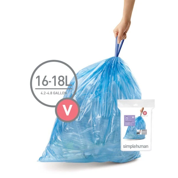 Simplehuman Pack Of 20 V 46L Bin Liners 5 Simplehuman Pack Of 20 V 46L Bin Liners - Image 3