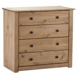 Panama 4 Drawer Chest, Pine