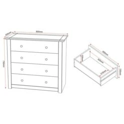 Panama 4 Drawer Chest, Pine -Home Furnishing Store 30312739 alt09