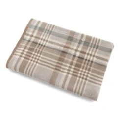 Super Soft Plaid Check Natural Throw 12 Super Soft Plaid Check Natural Throw -Home Furnishing Store 30410648 alt02