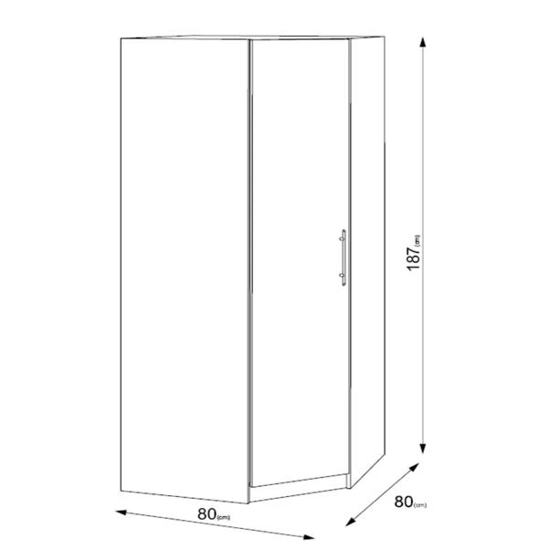 Harmony Acton Corner Wardrobe, White 8 Harmony Acton Corner Wardrobe, White - Image 6