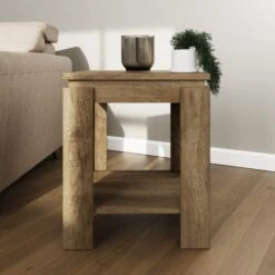 Canyon Side Table, Oak