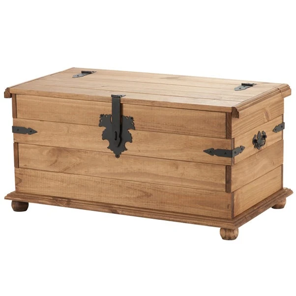 Corona Storage Trunk, Pine 3 Corona Storage Trunk, Pine