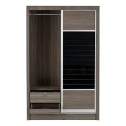 Lennon Sliding Double Wardrobe, Black -Home Furnishing Store 30541721 alt02