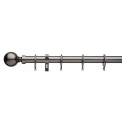 Ashton Extendable Metal Curtain Pole With Rings -Home Furnishing Store 30566958