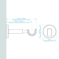 Portia Crystal Fixed Metal Eyelet Curtain Pole -Home Furnishing Store 30566977 alt07