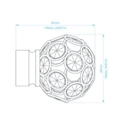 Portia Crystal Fixed Metal Eyelet Curtain Pole -Home Furnishing Store 30566979 alt08