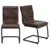 Set Of 2 Felix Cantilever Dining Chairs, Faux Leather 1 Set Of 2 Felix Cantilever Dining Chairs, Faux Leather -Home Furnishing Store 30645852