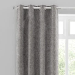 Abstract Chenille Eyelet Curtains -Home Furnishing Store 30668134