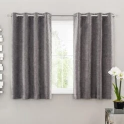Abstract Chenille Eyelet Curtains -Home Furnishing Store 30668135 alt05