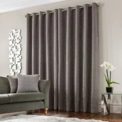 Abstract Chenille Eyelet Curtains -Home Furnishing Store 30668138 alt04