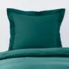 Non Iron Plain Dye Teal Continental Square Pillowcase 1 Non Iron Plain Dye Teal Continental Square Pillowcase -Home Furnishing Store 30675622