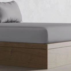 Panda Bamboo Quiet Grey Fitted Sheet 27 Panda Bamboo Quiet Grey Fitted Sheet -Home Furnishing Store 30677544