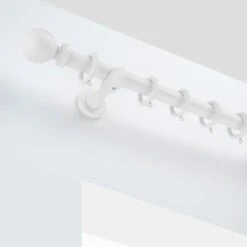 Ashton Fixed Wooden Curtain Pole With Rings -Home Furnishing Store 30687672