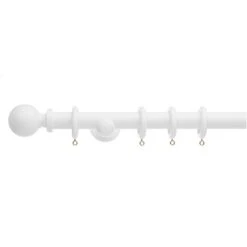 Ashton Fixed Wooden Curtain Pole With Rings -Home Furnishing Store 30687675 alt01