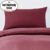 Non Iron Plain Dye Claret Standard Pillowcase Pair -Home Furnishing Store 30691526