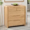 Curve 5 Drawer Chest, Oak -Home Furnishing Store 30705734
