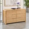 Curve Wide 6 Drawer Chest, Oak -Home Furnishing Store 30706204