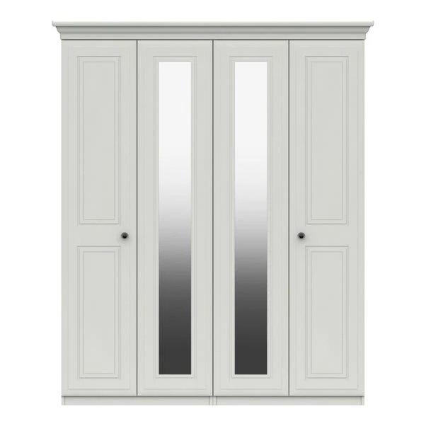 Portia 4 Door Wardrobe, Mirrored 4 Portia 4 Door Wardrobe, Mirrored - Image 2