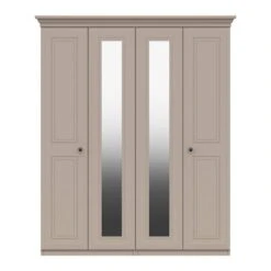 Portia 4 Door Wardrobe, Mirrored