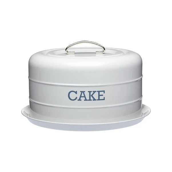 Grey Cake Storage Tin 3 Grey Cake Storage Tin