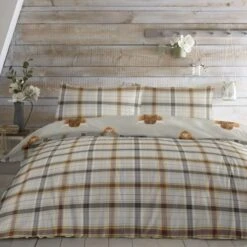 Fusion Highland Cow Reversible Duvet Cover & Pillowcase Set -Home Furnishing Store 30711668 alt02