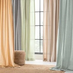 Linen Look Tab Top Pencil Pleat Curtains -Home Furnishing Store 30719814 alt03