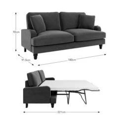 Beatrice Luna Fabric 3 Seater Double Sofa Bed -Home Furnishing Store 30727356 alt09