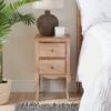 Giselle 2 Drawer Bedside Table, Mango Wood 1 Giselle 2 Drawer Bedside Table, Mango Wood -Home Furnishing Store 30727655