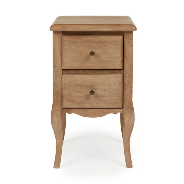 Giselle 2 Drawer Bedside Table, Mango Wood 4 Giselle 2 Drawer Bedside Table, Mango Wood - Image 2