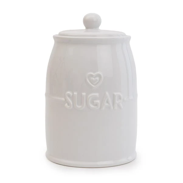 White Hearts Sugar Canister 3 White Hearts Sugar Canister
