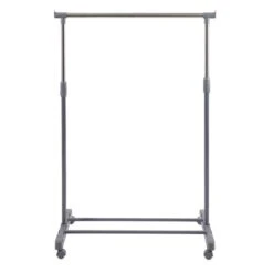 Silver Extendable Clothes Rail With Wheels -Home Furnishing Store 30738076 alt02