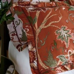 Paoletti Botanist Rust 100% Cotton Reversible Duvet Cover And Pillowcase Set 12 Paoletti Botanist Rust 100% Cotton Reversible Duvet Cover And Pillowcase Set -Home Furnishing Store 30746991 alt01