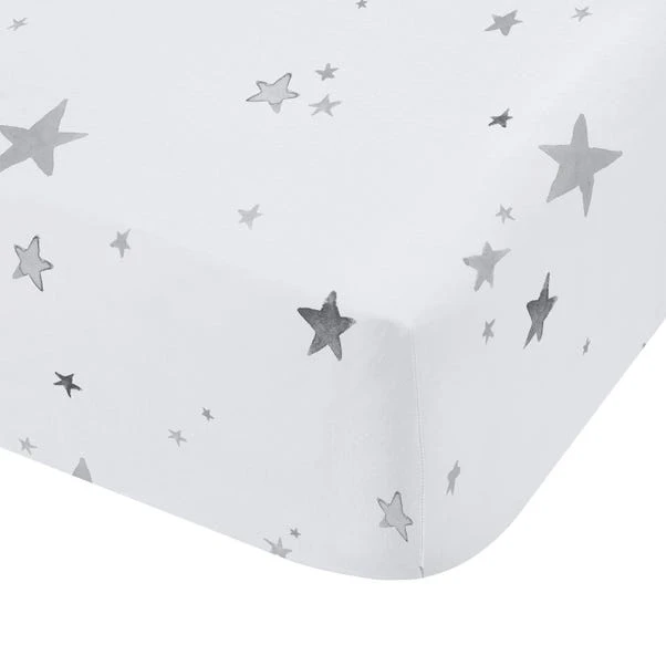 Bianca Fine Linens Stars 100% Cotton Fitted Sheet 5 Bianca Fine Linens Stars 100% Cotton Fitted Sheet - Image 3