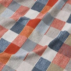 Super Soft Mini Squares Orange Throw -Home Furnishing Store 30753840 alt02