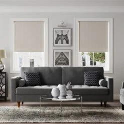 Luxe Feather Silver Blackout Roller Blind -Home Furnishing Store 30767482 alt06