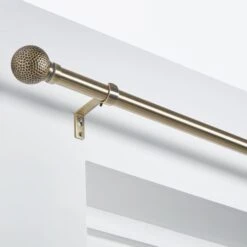 Hammered Effect Extendable Metal Eyelet Curtain Pole -Home Furnishing Store 30768826