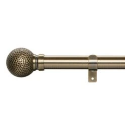 Hammered Effect Extendable Metal Eyelet Curtain Pole -Home Furnishing Store 30768826 alt01