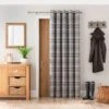 Highland Check Eyelet Door Curtains -Home Furnishing Store 30782291
